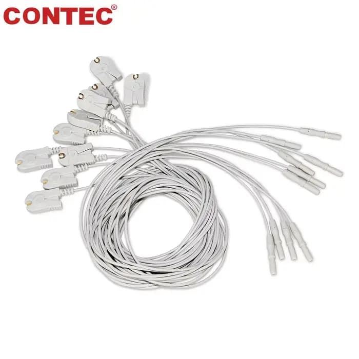 Accessoires pour moniteur EEG série CONTEC KT88, capuchon EEG, électrodes à pince auriculaire, câble EEG, électrodes EEG