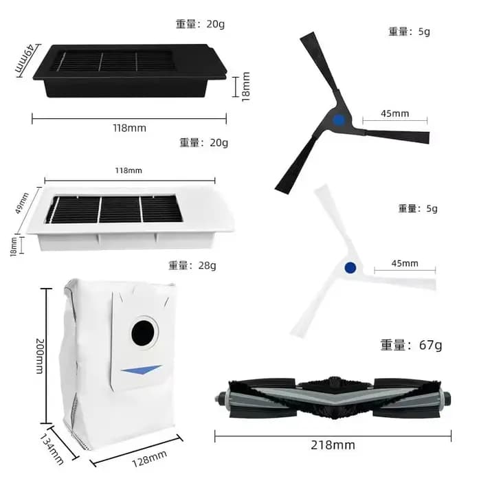 Accessoires pour robot aspirateur Ecovacs Deebot X2 Omni / X2 Pro / X2 : brosse principale