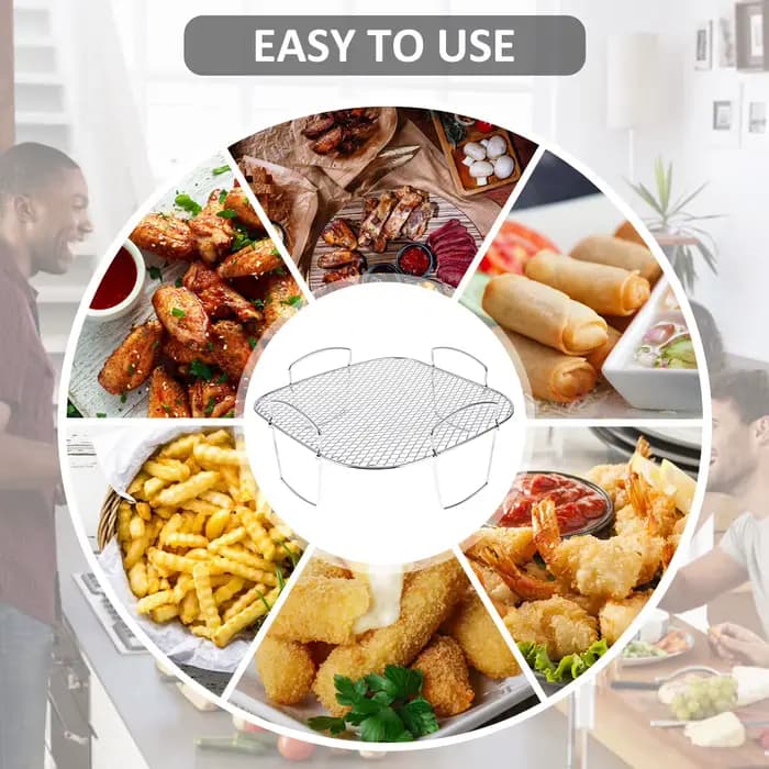Support à rôtir multifonctionnel, 1/2 pièces, Compatible avec Airfryer, déshydrateur, vapeur, outils de cuisson pour accessoires de friteuse à Air