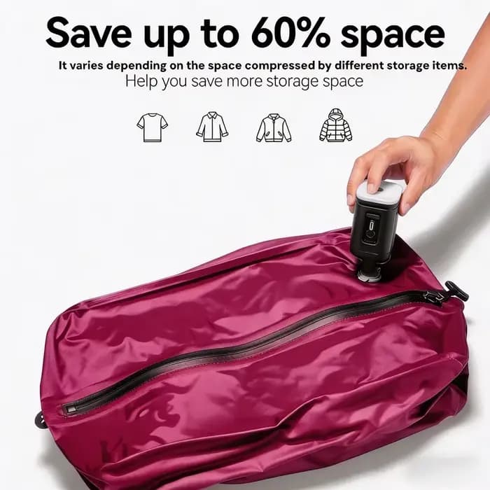 Sacs de compression sous vide 17L avec pompe à air