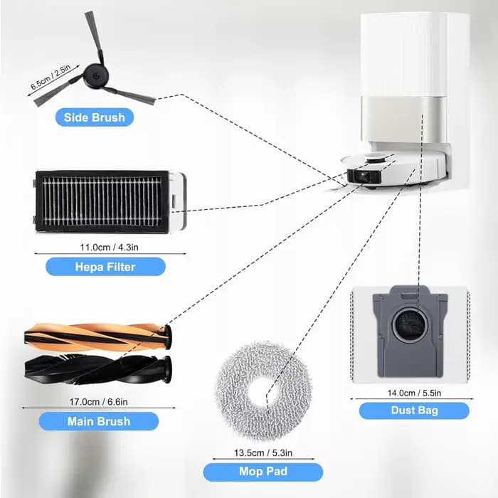 Accessoires pour aspirateur robot Dreame X50 Ultra / S40 Enhanced Edition : brosse principale
