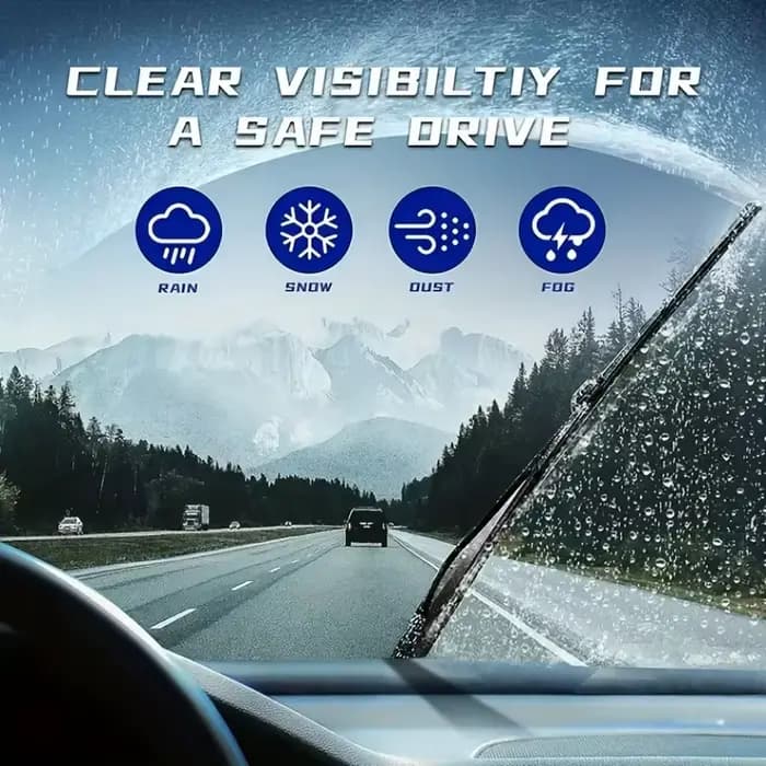 Balais d'essuie-glace avant LHD pour Tesla Model 3 2017-2026 – Nettoyage de pare-brise et vitres de voiture – Brosse anti-pluie 26"+19"