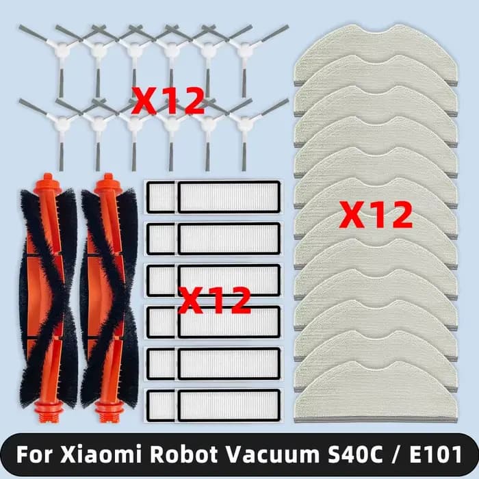 Kits d'accessoires de pièces de rechange pour ( Xiaomi Robot Vacuum S40C / E101 )