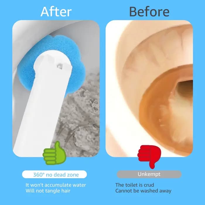 Kit de nettoyage de tête de rechange jetable pour brosse de toilette