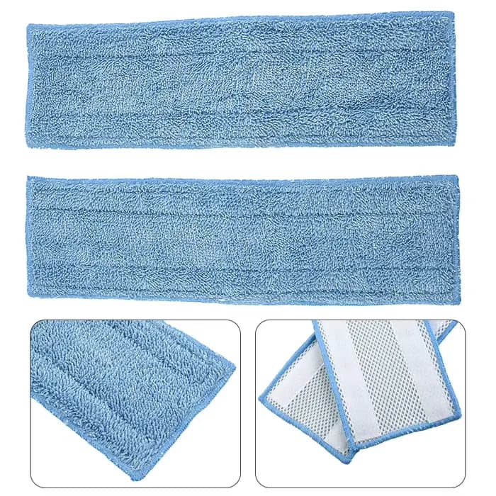 2 pièces pour Polti Moppy chiffons de vadrouille lavables et réutilisables en Microfibre pour moteur à vapeur