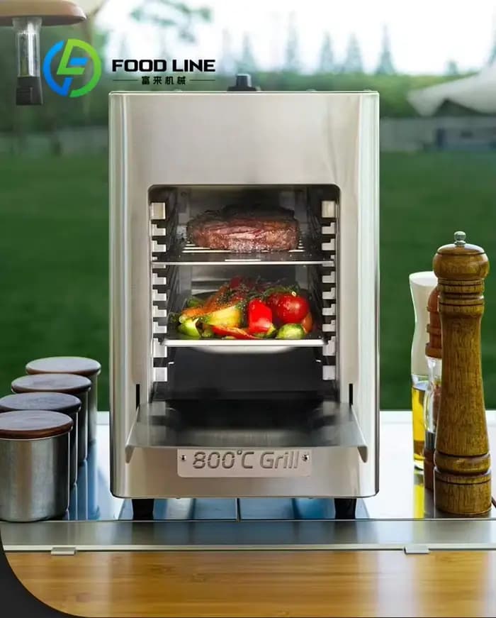 Four à steak portable à gaz haute température 800 degrés pour intérieur et extérieur, en acier inoxydable, machine à barbecue pour steak