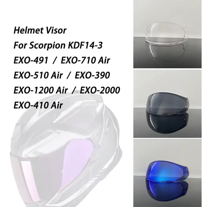Visière EXO-491 pour casque Scorpion EXO 510 / 710 / 1200 / 2000 390 410, protection UV, accessoires pour casque