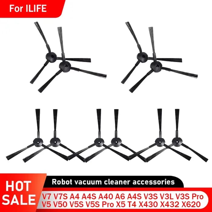 Pièces de brosse latérale pour aspirateur ILIFE V7 V7S A4 A4S A40 A6 A4S V3S V3L V3S Pro V5 V50 V5S Pro X5 T4 X430 X432 X620 X623
