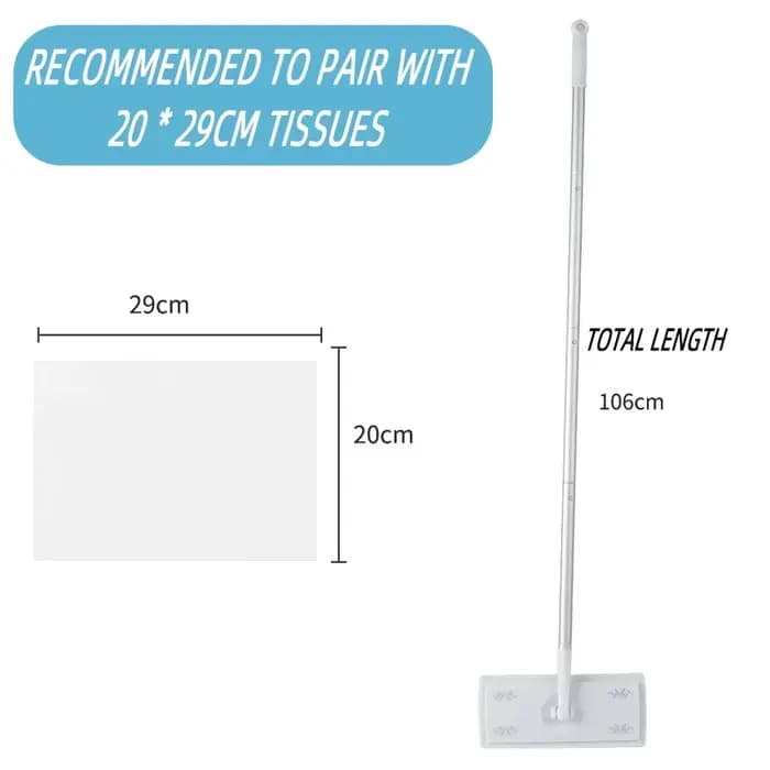 100 pièces Tête de rechange jetable en tissu pour balai serpillère