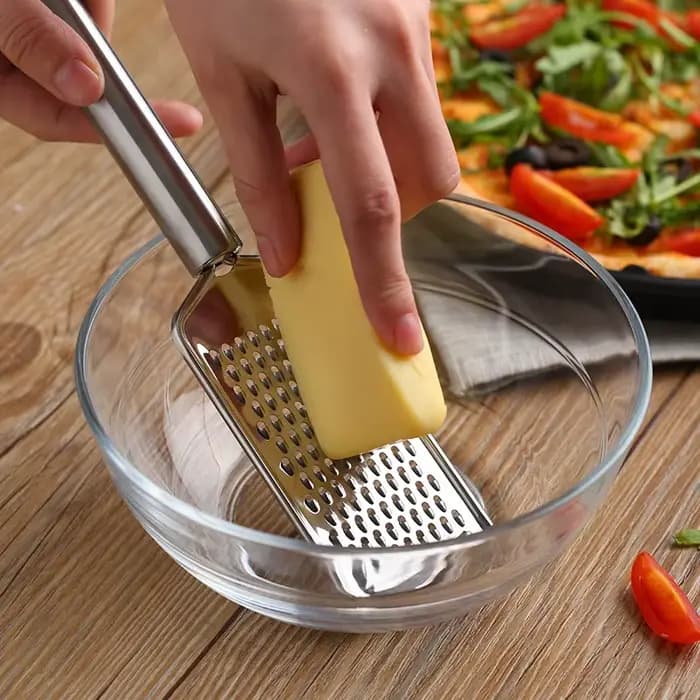 Râpe à fromage polyvalente en acier inoxydable, outil tranchant pour légumes et fruits, raboteuse à fromage, couteau à fromage, accessoires de cuisine GH540