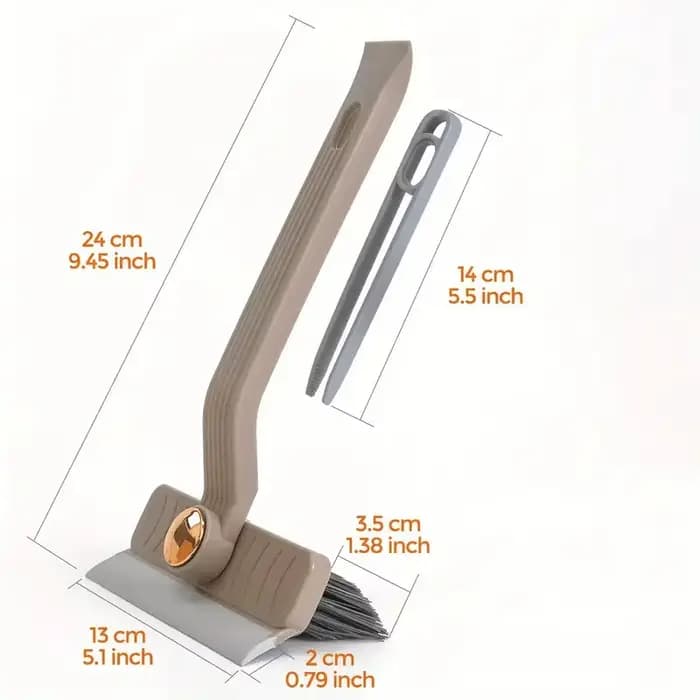 Brosse de nettoyage de carrelage polyvalente 3 en 1 360 ° Épurateur rotatif à poils durs pour sols