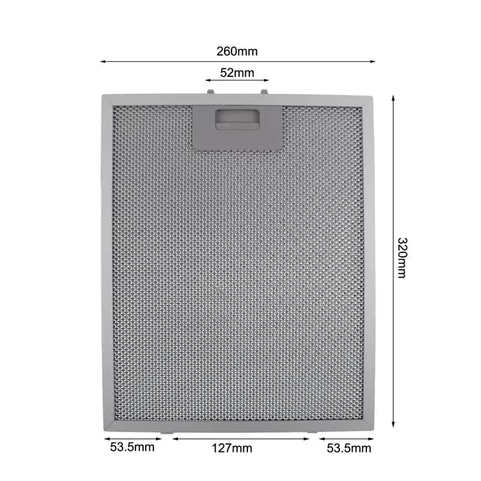 2 pièces filtres pour hotte de cuisine filtre de ventilation d'extracteur de maille métallique 320x260 Mm