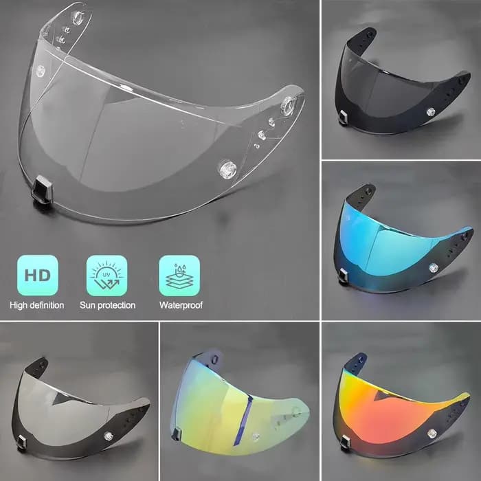 Visière de casque pour Scorpion Exo 1400 carbone R1 & EXO 520 391, visière de casque de moto plaquée, lentille de Protection Uv, bouclier facial