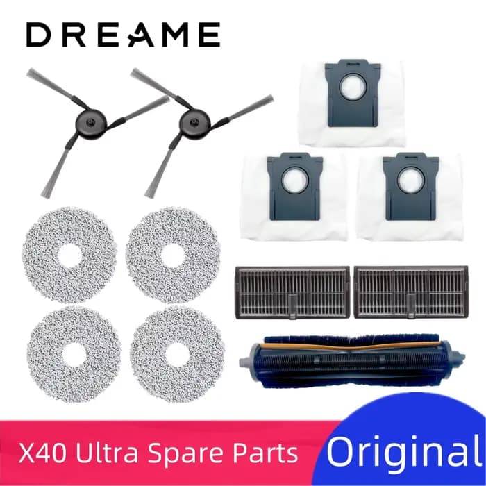 Dreame Bot X40 Ultra Robot aspirateur pièces de rechange d'origine pour Mijia M40 caoutchouc principal/coupe de