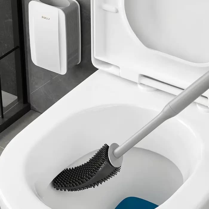Brosse de toilette en Silicone anti-fuite d'eau avec Base