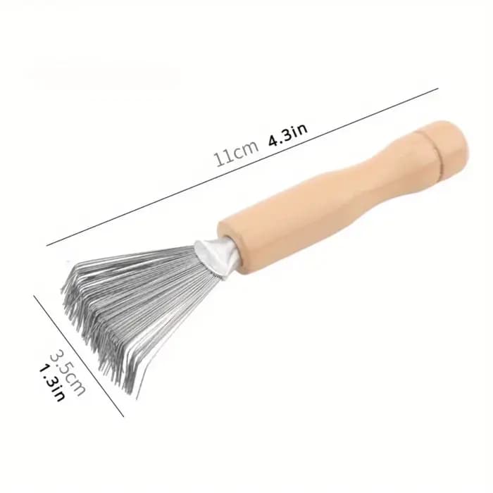 Brosse à cheveux en poils d'acier inoxydable