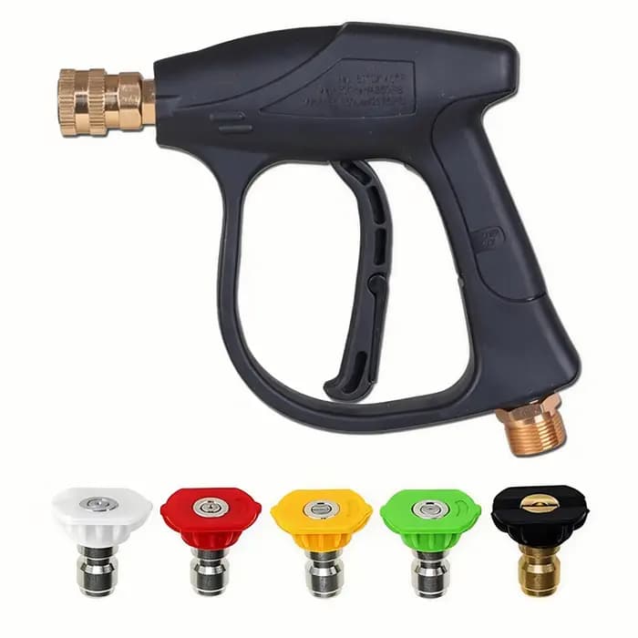 Pistolet de lavage haute pression 2175PSI-connexion rapide M22-14 et 1/4 "avec buses 5 couleurs