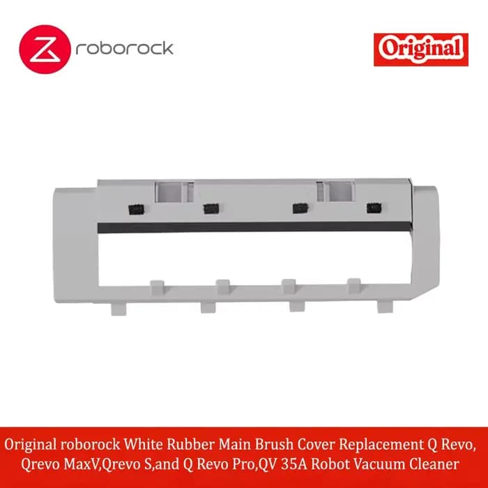 Couverture de brosse principale en caoutchouc blanc de remplacement pour aspirateur robot Roborock Q Revo
