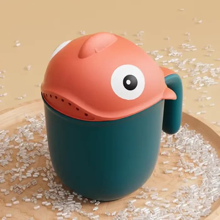 Pommeau de bain-douche pour bébé, tasse de rinçage, requin de dessin animé, jouet de bain mignon pour nourrissons de 0 à 6 ans, accessoires de salle de bain portables