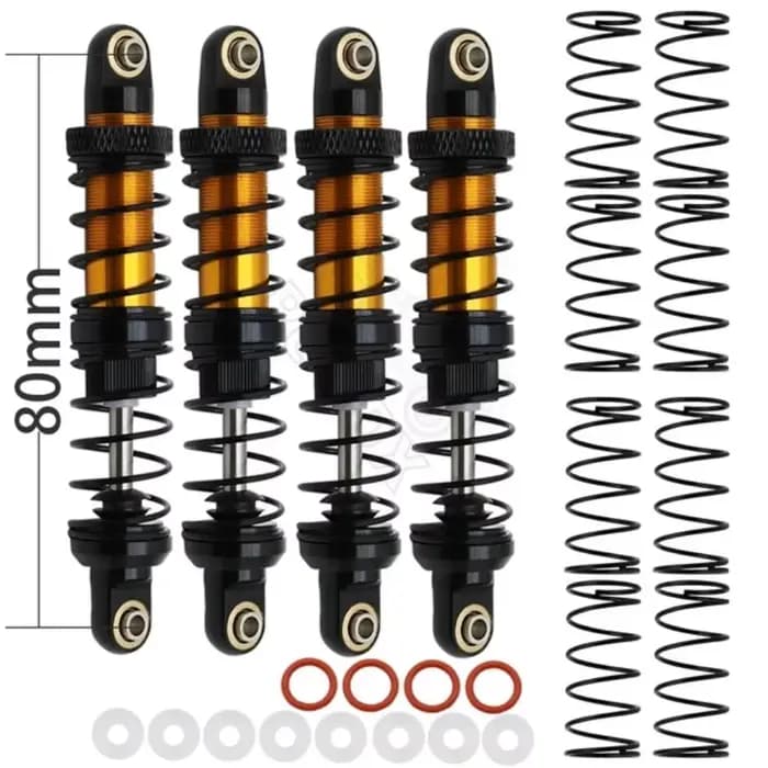Amortisseur d'huile en métal 70mm 80mm 90mm 100mm 110mm 120mm, pour voiture sur chenilles 1/10 RC Axial SCX10 AXI03007 RBX10 D90 TRX4