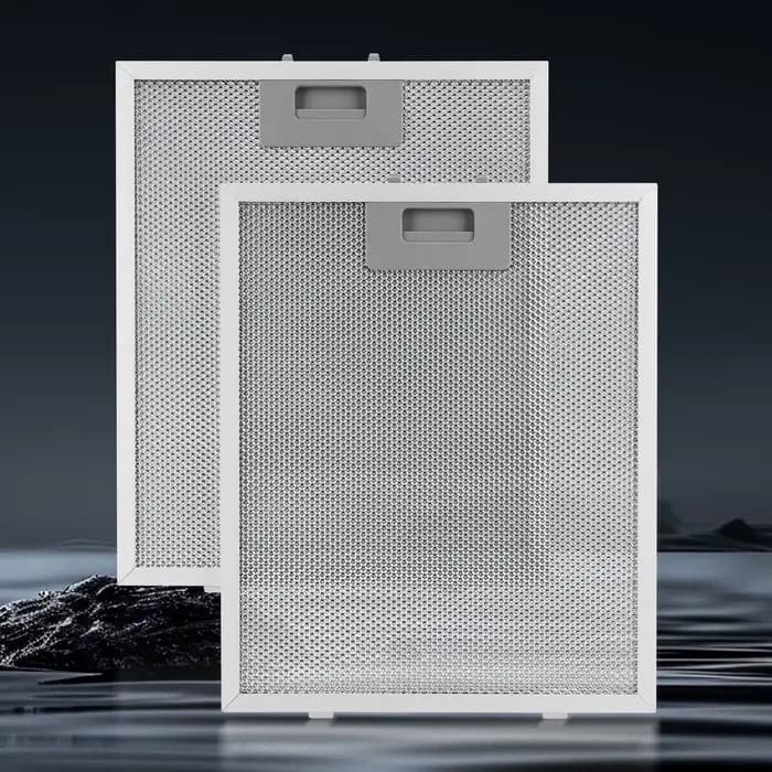 2 pièces Filtre à mailles métalliques en aluminium 320x260mm pour hotte de cuisine