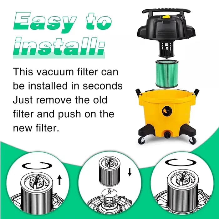 Filtre à cartouche HEPA pour DeWalt Regméthanol