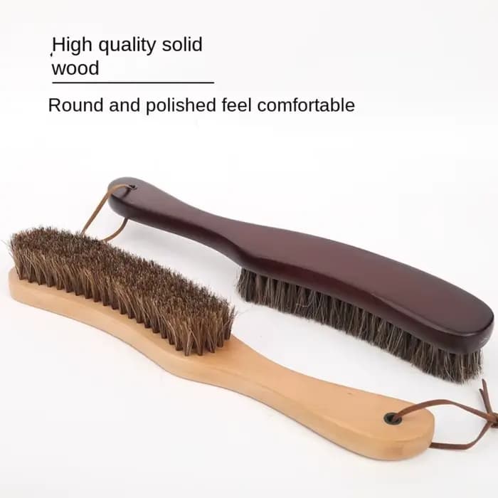 Brosse en crin de cheval en bois facile à utiliser