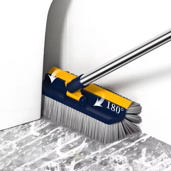 Brosse de nettoyage de sol 3-en-1 avec manche long