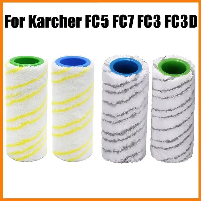 Pour Karcher FC3 FC5 FC7 rouleaux en microfibre rouleau de sol électrique brosse accessoires de nettoyage Robot aspirateur pièces de rechange