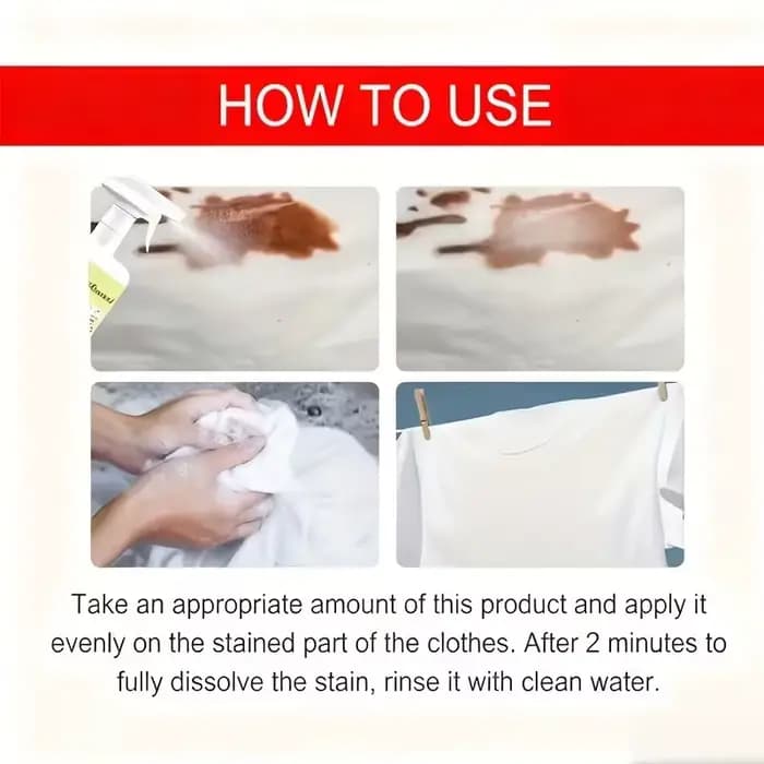Dissolvant de taches pour vêtements