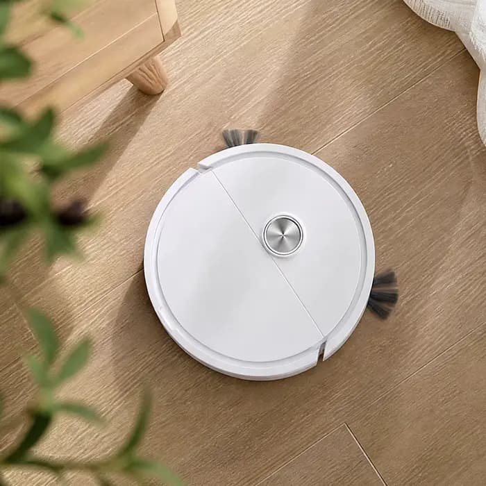 Robot aspirateur compact 3 en 1 pour voiture, machine de nettoyage intelligente légère, évitement automatique des obstacles pour poils d'animaux, sols durs et tapis
