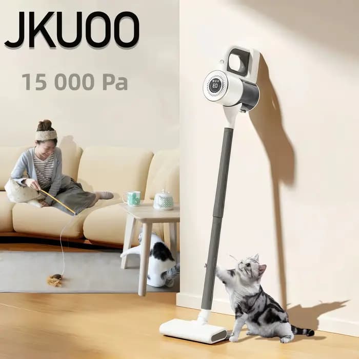 JKUOO 15000pa laveuse de voiture rechargeable à main sans fil-nettoyeur haute pression