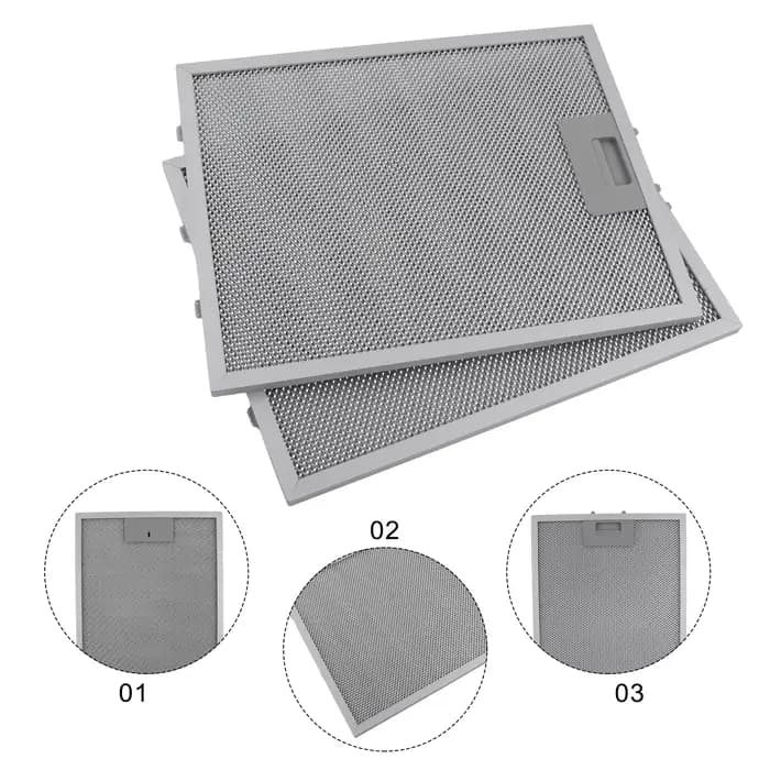 2 pièces filtres pour hotte de cuisine filtre de ventilation d'extracteur de maille métallique 320x260 Mm