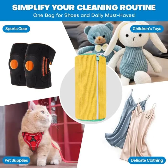 Sacs de nettoyage de chaussures réutilisables pour lave-linge et sèche-linge