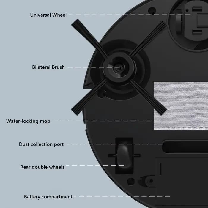 Robot aspirateur et serpillière 3-en-1 rechargeable