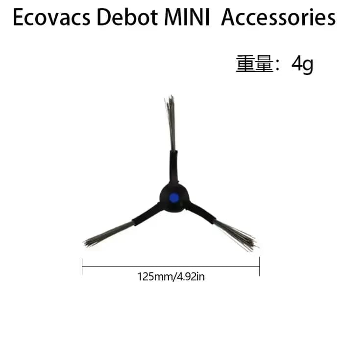 Accessoires pour robot aspirateur Ecovacs Deebot mini : brosse principale, chiffon de nettoyage, sac à poussière, brosse latérale