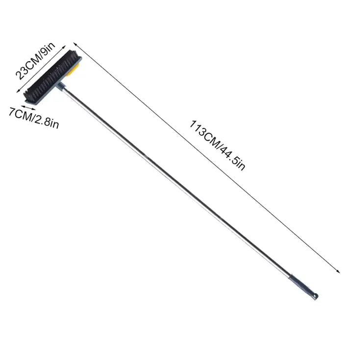 Brosse à récurer le sol avec manche Long réglable, raclette de fenêtres, balai à poils rigides, vadrouille 2 en 1 pour le nettoyage des crevasses du sol de la cuisine