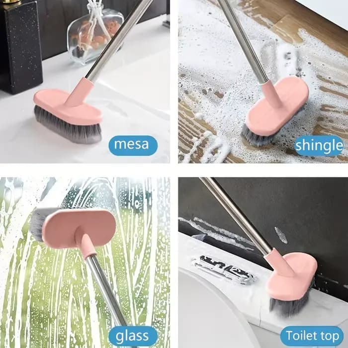 La brosse de toilette à long manche est idéale pour nettoyer la salle de bain. Sa poils robustes éliminent efficacement les taches tenaces