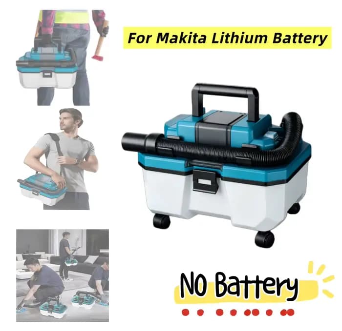 Aspirateur portable sans fil multifonctionnel 3 en 1 (humide/sec/souffleur/aspirateur) pour batterie au lithium Makita