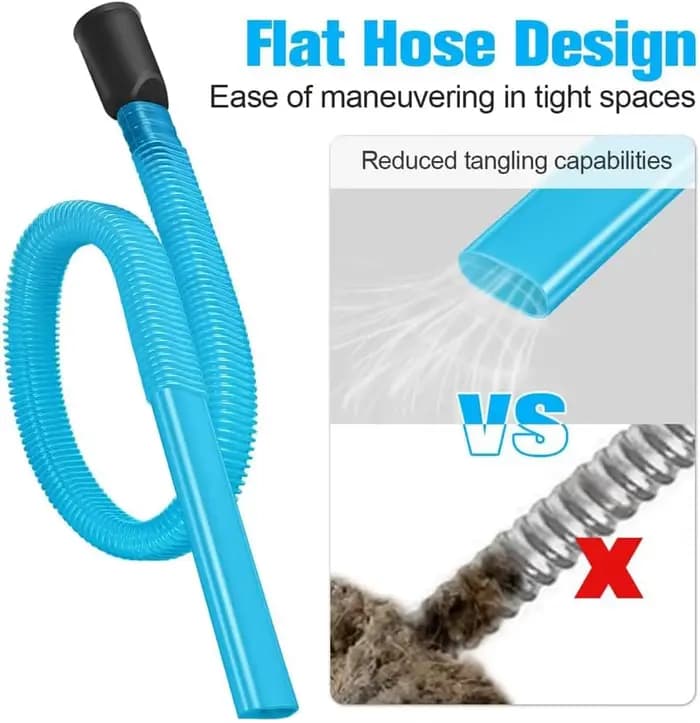 Kit de nettoyage flexible pour conduit d'aspiration de sèche-linge de 80 cm avec adaptateurs de 35 mm et 38 mm