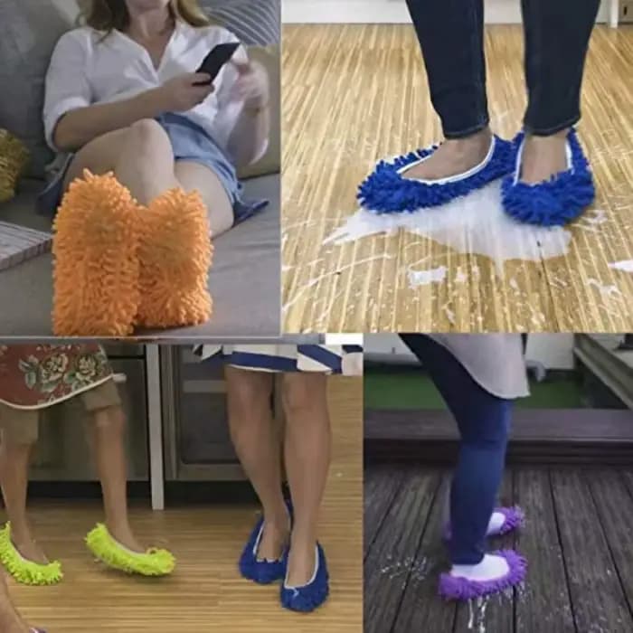 Pantoufles de vadrouille en microfibre réutilisables