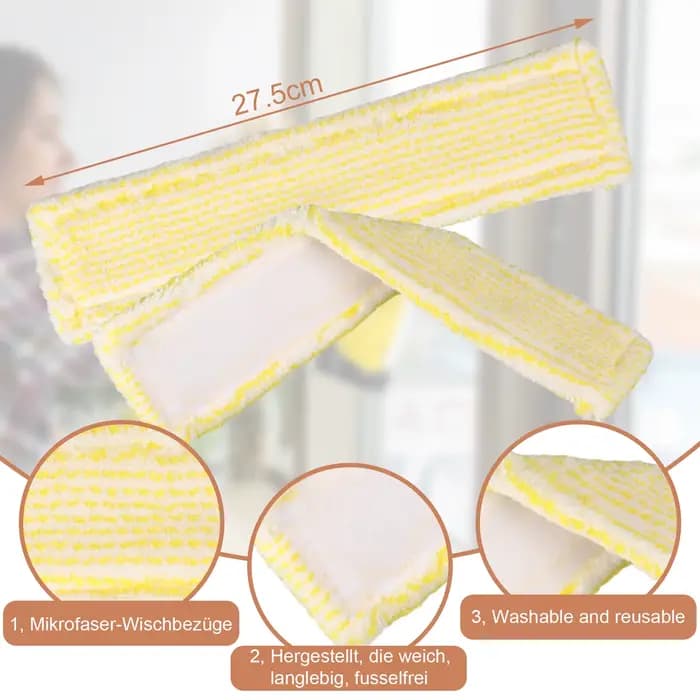 5 pièces de rechange lavables en microfibre pour nettoyeur de vitres Karcher WV2 WV5 WV6 Plus