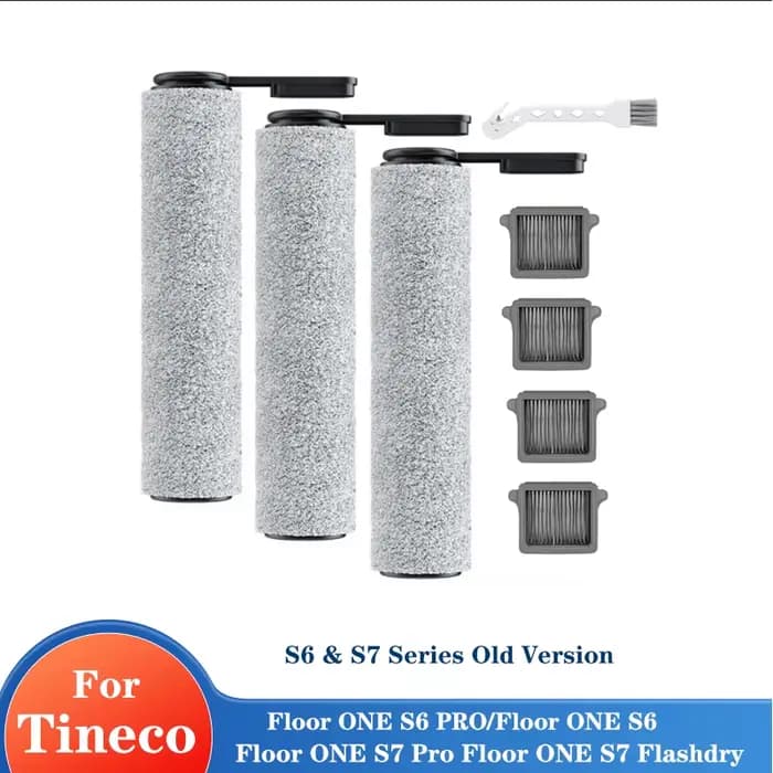Pièces de rechange pour aspirateur eau et poussière Tineco Floor One S6 Pro/S6 FW110500US S7 ProFW200300US/S7/S7 Flashdry : brosse rotative et filtre HEPA