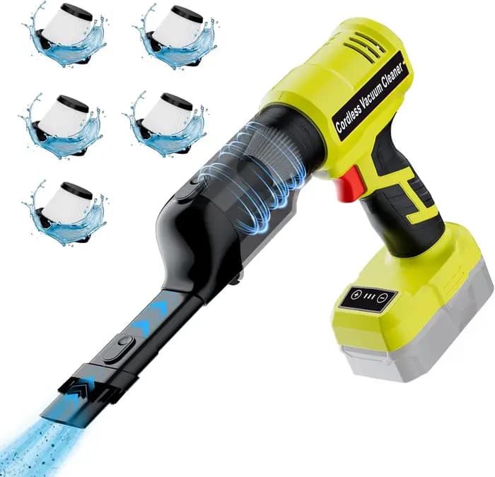 Aspirateur à main sans fil compatible avec les batteries Makita/Milwaukee/Dewalt/Bosch/Ryobi 18V