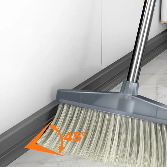 Kit de balai et pelle à poussière avec brosse à long manche pour la maison et la chambre