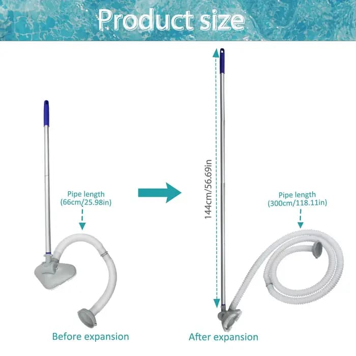 Ensemble d'aspirateur de piscine à main ABS