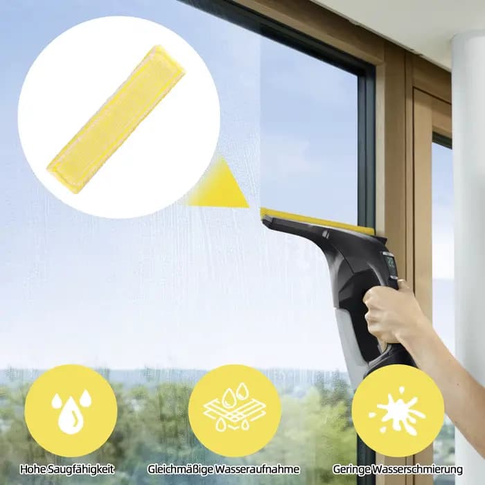 5 pièces de rechange lavables en microfibre pour nettoyeur de vitres Karcher WV2 WV5 WV6 Plus