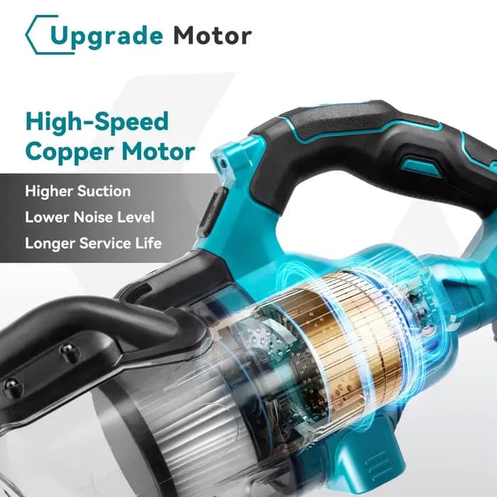 Aspirateur de voiture sans fil portable avec 6 embouts