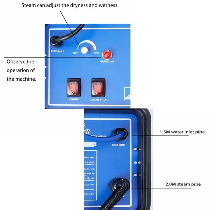 Nettoyeur à vapeur pressurisé polyvalent pour hotte de cuisine