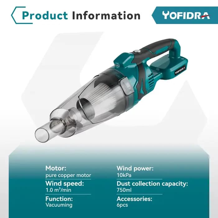 Makita – aspirateur électrique sans fil à main, double usage, Portable, haute puissance, nettoyage pour broche de batterie